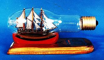 Ship in light bulb